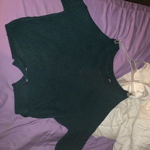 Express Knit Crop Sweater. With open back.